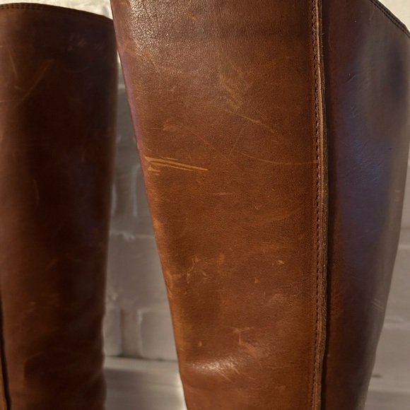 Frye Essa Seam Tall Leather Riding boots with Harness - Picture 3 of 4